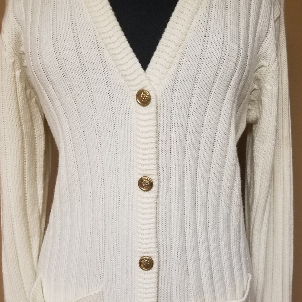 Cream cardigan sweater